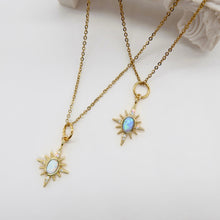 Load image into Gallery viewer, North star necklace with opal
