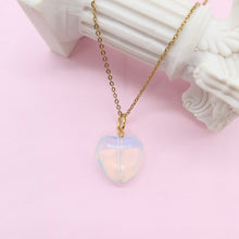 Load image into Gallery viewer, Gemstone heart necklace
