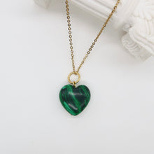 Load image into Gallery viewer, Gemstone heart necklace
