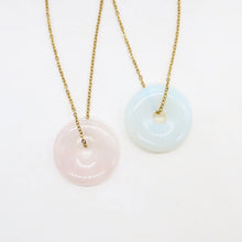 Load image into Gallery viewer, Gemstone donut necklace
