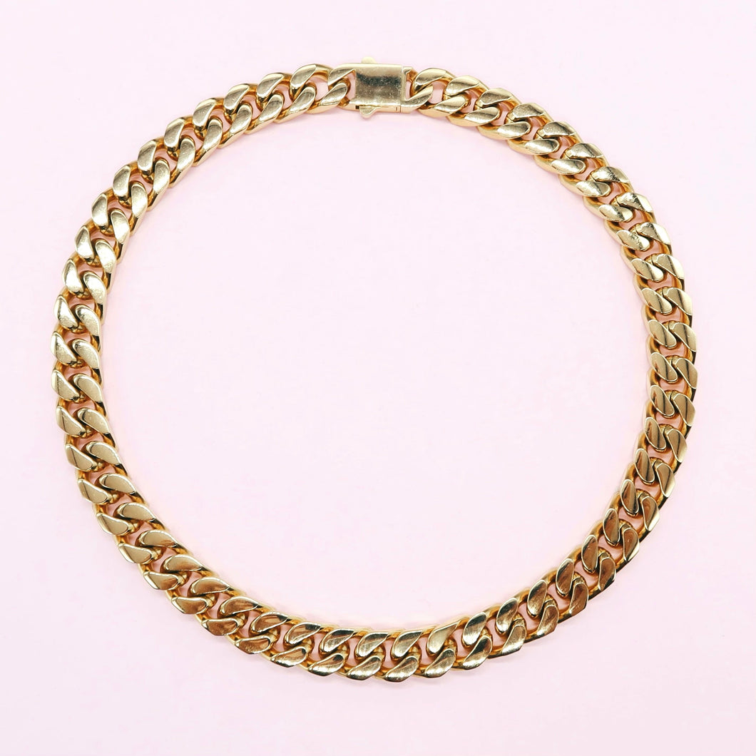 Cuban chain gold necklace