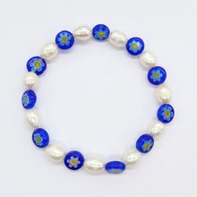 Load image into Gallery viewer, Pearl bracelet with color beads
