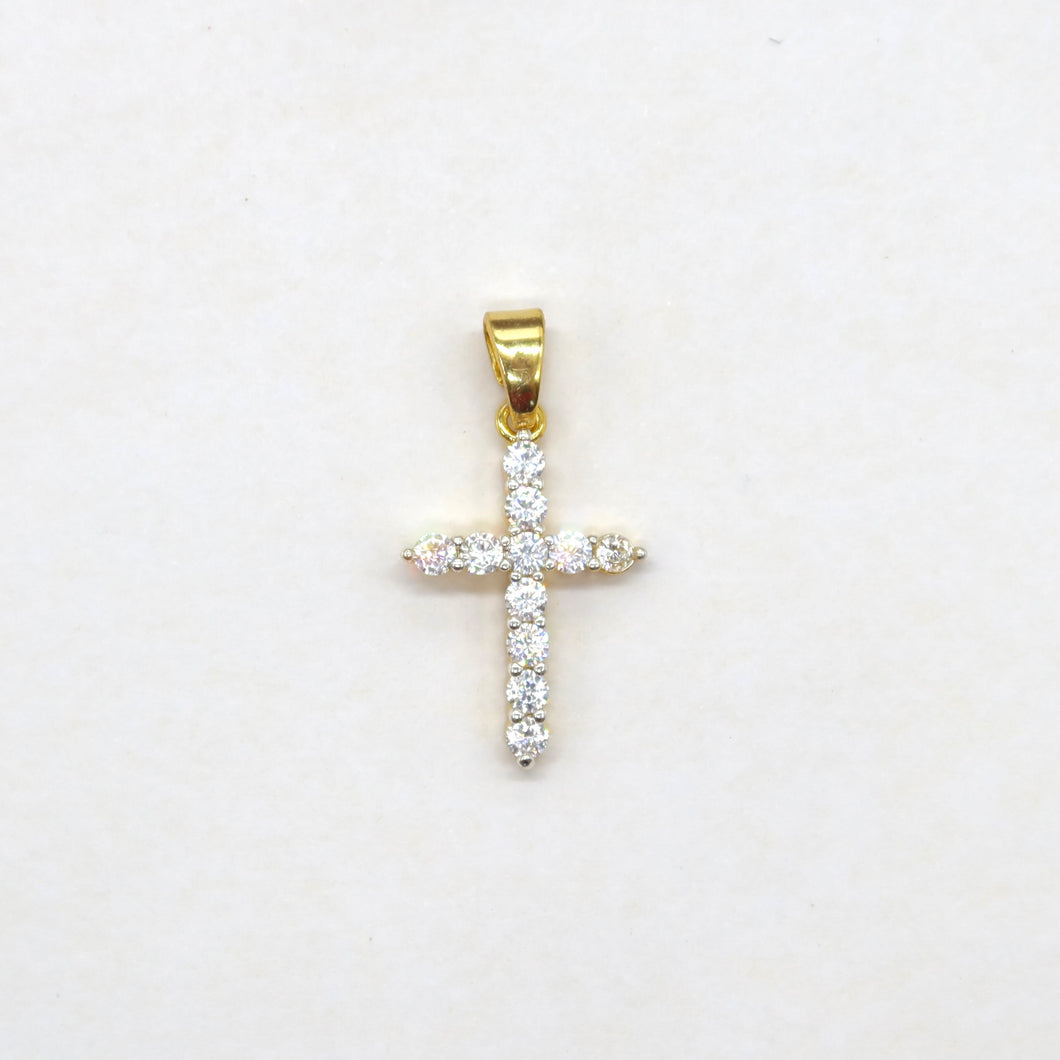 Zirconium cross pendant