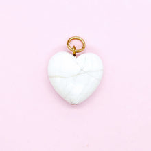 Load image into Gallery viewer, Gemstone heart charm/pendant (different option)
