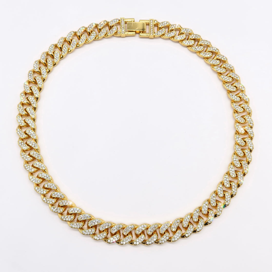 Cuban chain necklace with Cubic Zirconium