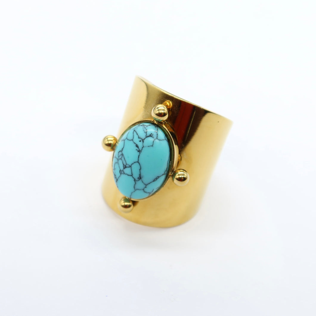 Madison ring with turquoise
